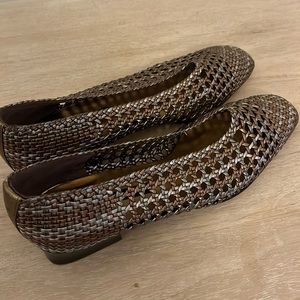 NEW Sesto Meucci leather woven shoes